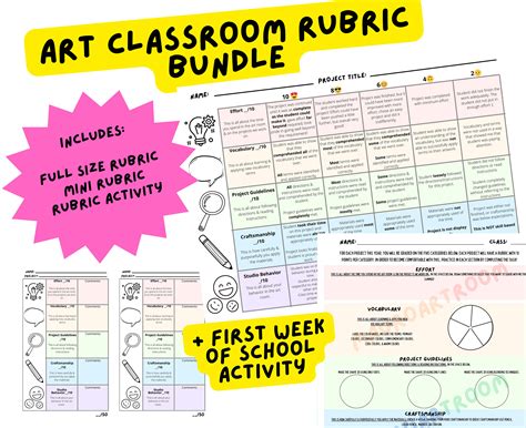 Art Classroom Rubric Bundle Rubric Mini Rubric Rubric Etsy