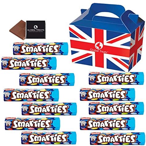 British Chocolate Candy Smarties Box - Smarties Hexatube 36g x12 FULL ...