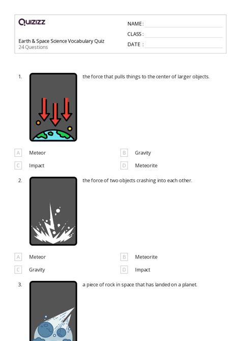 50+ Earth & Space Science worksheets on Quizizz | Free & Printable