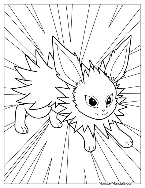 20 Jolteon Coloring Pages Free Pdf Printables