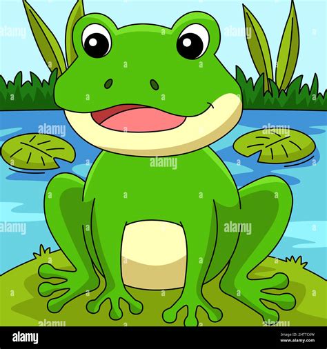 Frog Cartoon Colored Animal Illustration Stock Vector Image & Art - Alamy