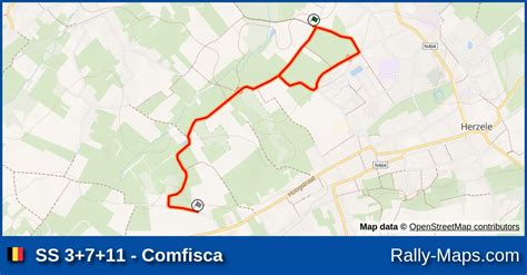 SS 3 7 11 Comfisca Stage Map 12 Uren Van Aalst 1985 Rally Maps