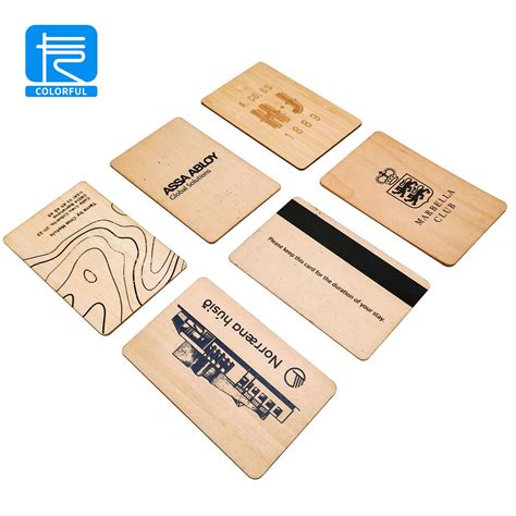 Programmable Bamboo Wood Blank Laser Engraving Customized Rfid Ic Card Hotel Key Smart Card Wood