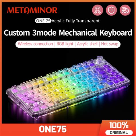 WEIKAV ONE75 Wireless Acrylic Transparent 75 Mechanical Keyboard Hot Swap RGB Customized For