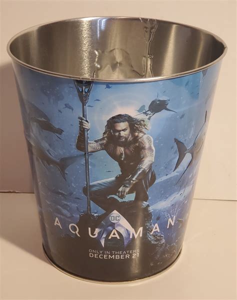 Dc Comics Aquaman Movie Theater Popcorn Tin Bucket 2018 Goldenlink