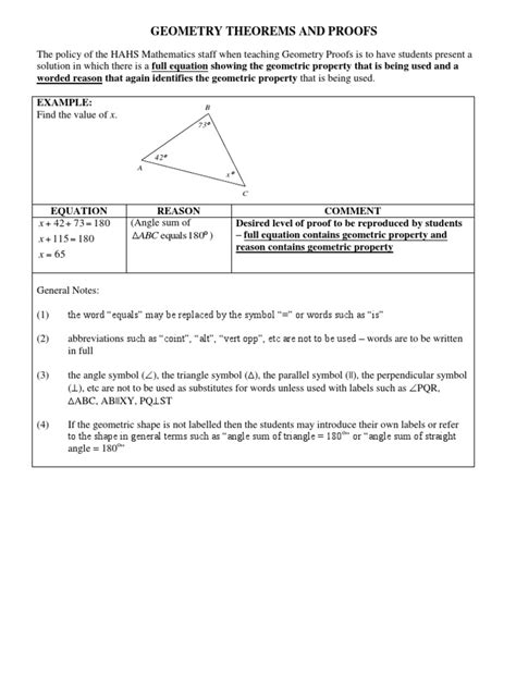 Geometry Theorems And Proofs Summary Pdf Rectangle Circle