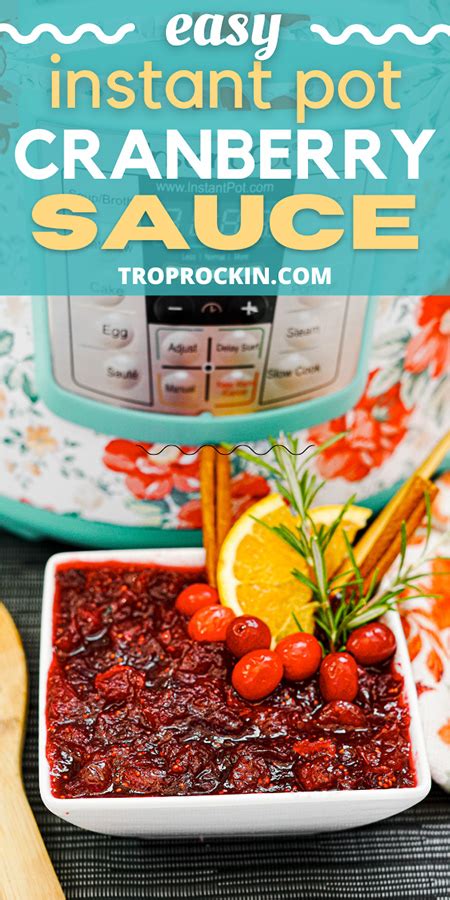 Instant Pot Cranberry Sauce | Trop Rockin