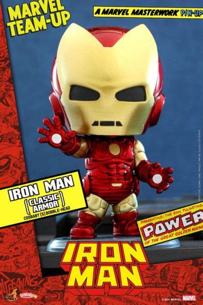 Marvel Comics Iron Man Classic Armor Cosbaby S Mini Figure 10cm