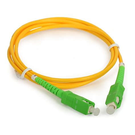 Cabo de fibra ótica de 0 5m SC APC para SC APC simplex monomodo 9 125