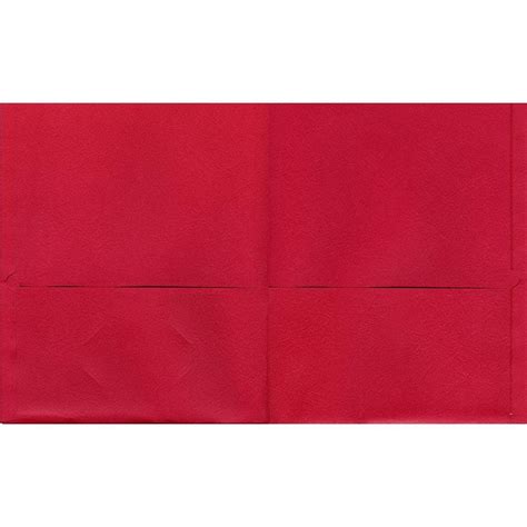 Red Oxford Twin Pocket Portfolio Folder