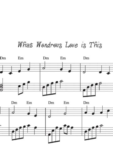 What Wondrous Love Is This Harp Column Music