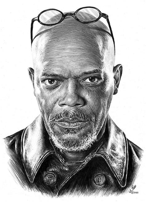 Samuel L Jackson Drawing By Andrew Read Fine Art America