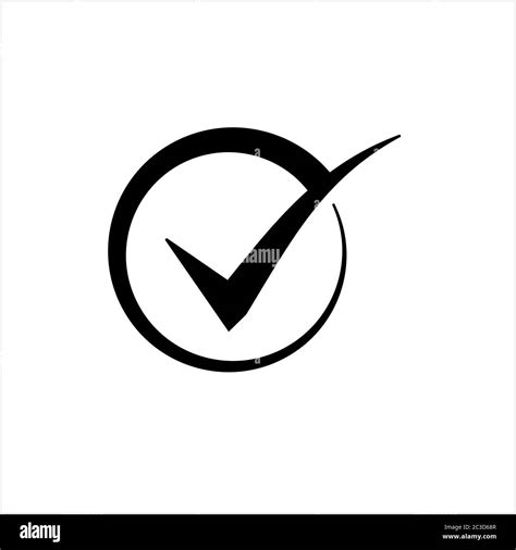 Tick Mark Icon Check Mark Right Mark Vector Art Illustration Stock