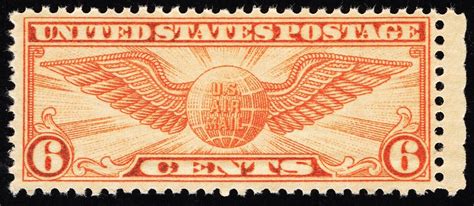 Us C Mnh F Cent Winged Globe Single Dull Orange United States