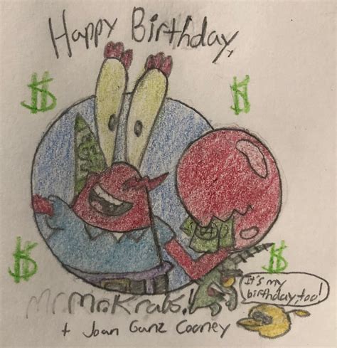 Happy Birthday Mr Krabs 2 Plankton And More By Jjsponge120 On