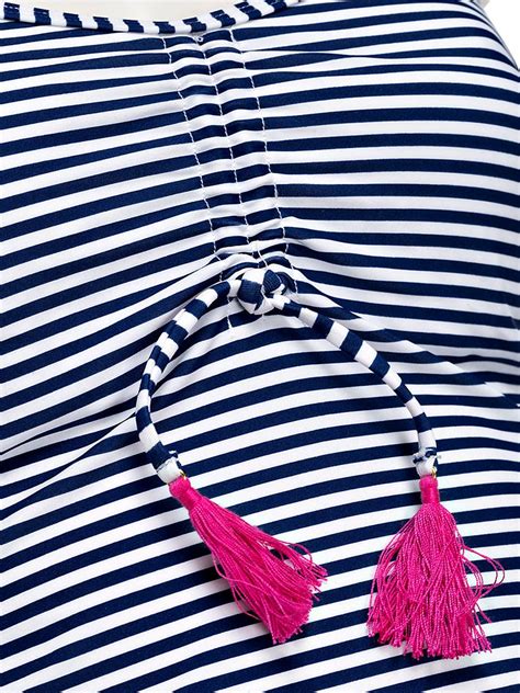 HOT STUFF Damen Tankini Top Stripes Blau