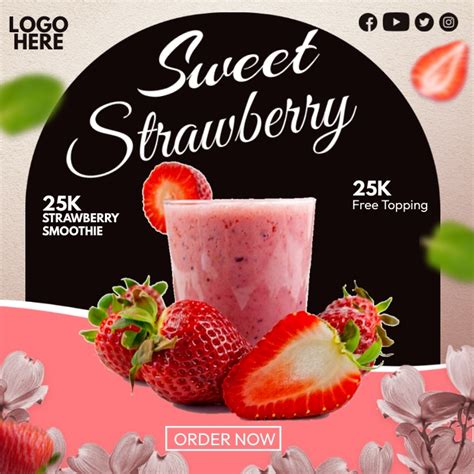 Copy Of Strawberry Smoothie Postermywall