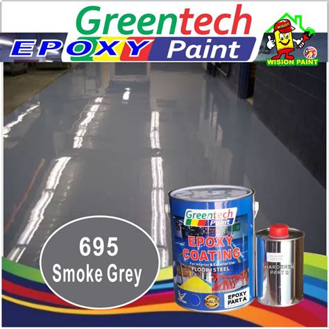 Smoke Grey Epoxy Paint Greentech Epoxy Cat Lantai Tiles Floor