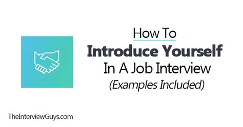 How To Introduce Yourself In A Job Interview Examples Included