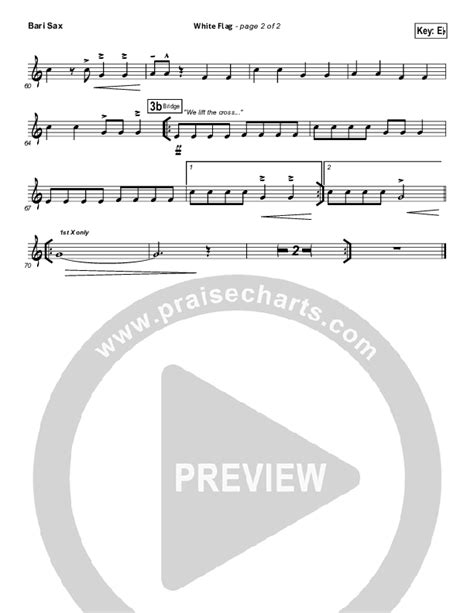 White Flag Bari Sax Sheet Music Pdf Chris Tomlin Passion Praisecharts