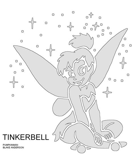 Disney Peter Pan Tinkerbell Pumpkin Stencil Pumpkin Pattern