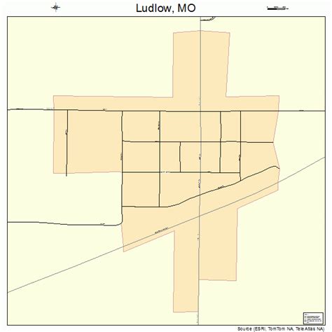 Ludlow Missouri Street Map 2944390