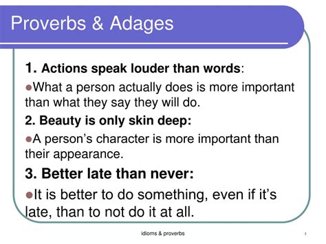 Examples Of Proverbs And Adages