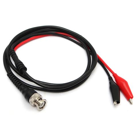 1m Multifunction Combination Test Cable Wire Bnc Male Plug To Dual Alligator Clip Oscilloscope