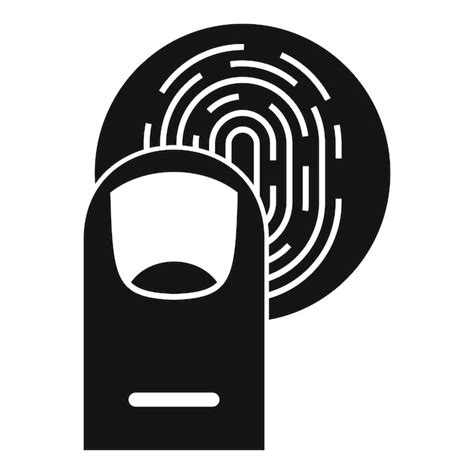 Premium Vector Fingerprint Scanning Icon Simple Illustration Of