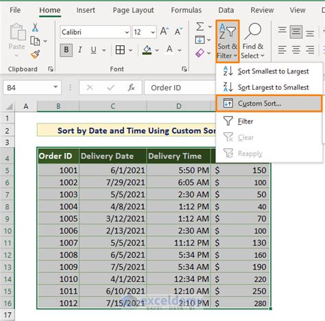 Excel Sort By Date And Time [4 Smart Ways] Exceldemy