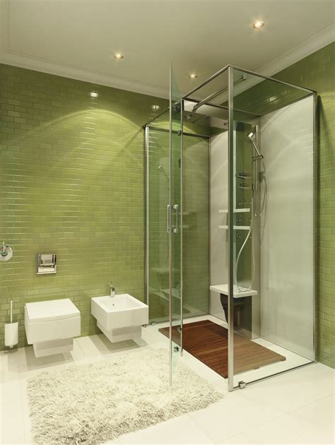 green tile bathroom | Interior Design Ideas