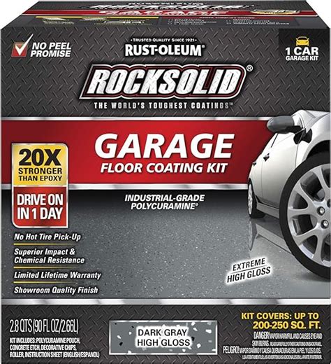 Rust Oleum 317286 Rocksolid Polycuramine Garage Floor Coating 1 Car