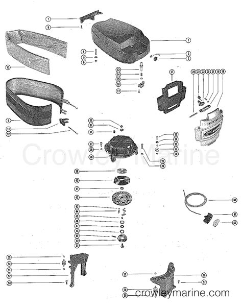 Top Cowl And Starter Assembly Serial Range Outboard Thru