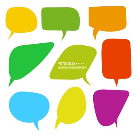 Set Of Empty Dialogs Boxes Speech Bubbles Vector Image