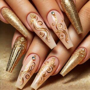Classy Nude And Gold Nail Design Ideas To Elevate Your Look Style Zuri
