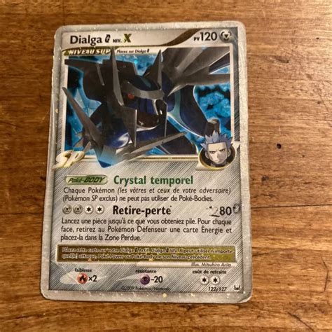 CARTE POKÉMON DIALGA G Niv X 122 127 NEUVE Platine FR Niveau X 2009