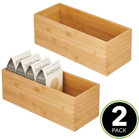 MDesign Bamboo Stackable Kitchen Drawer Organizer Tray Michaels