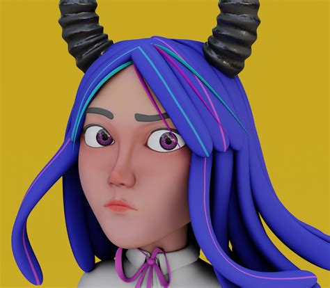 Artstation Girl With Horns