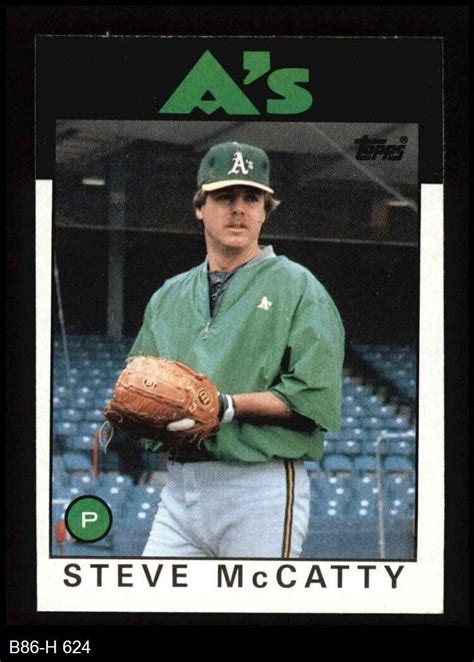 1986 Topps 624 Steve McCatty Athletics 8 NM MT EBay