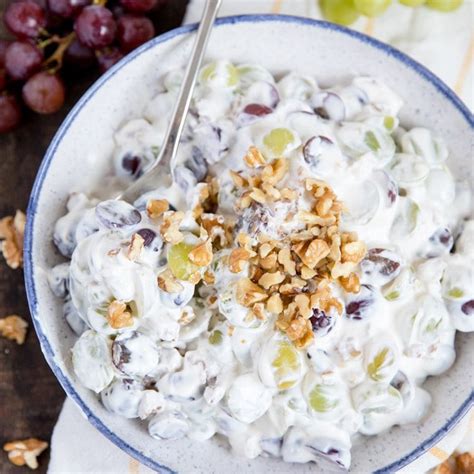 Creamy Grape Salad With Walnuts Cool And Refreshing Side Dish