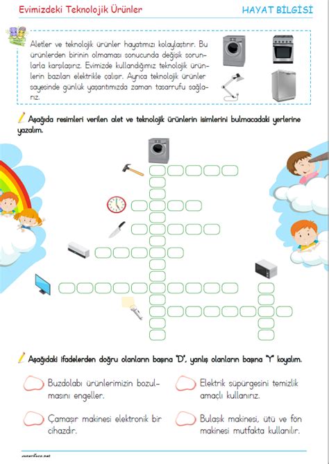 S N F Hayat Bilgisi Teknolojik Aletler Konu Anlat M Ve Etkinlik Pdf