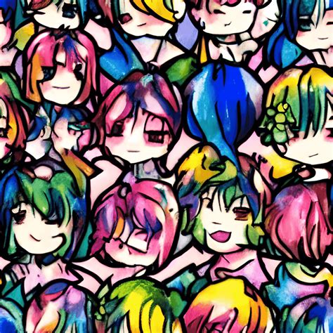 Padrão Kawaii Chibi Rainbow Gay Lésbica Trans Queer Creative Fabrica