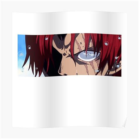 Shanks Eyes Graffic Poster For Sale By Onepiecestan Redbubble