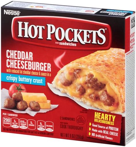 Hot Pockets Frozen Sandwiches Cheddar Cheeseburger Pk Hy Vee Aisles Online Grocery Shopping
