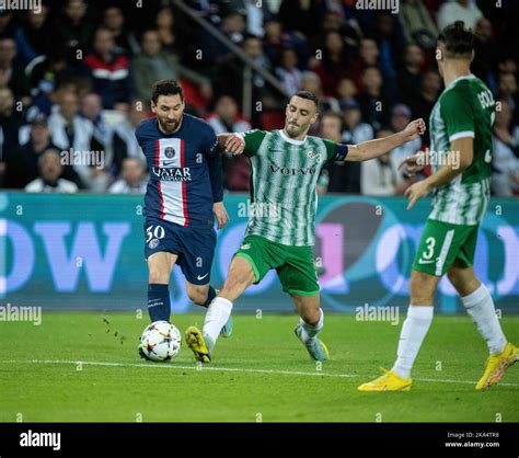 Paris France October Lionel Messi Of Paris Saint Germain And