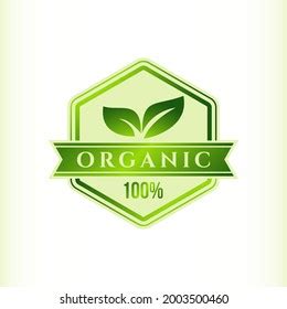 Organic Badge Label Seal Stamp Logo Stock Vector Royalty Free