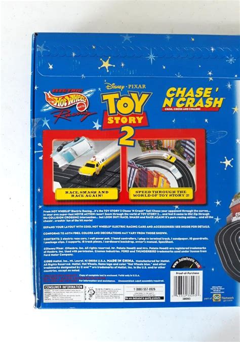 New Mattel Hot Wheels Chase N Crash Disney Pixar Toy Story Slot Car Set Sealed