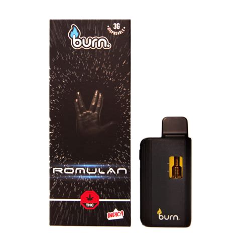 Burn 3 Gram Disposable Romulan Indica Crazycannabis Online