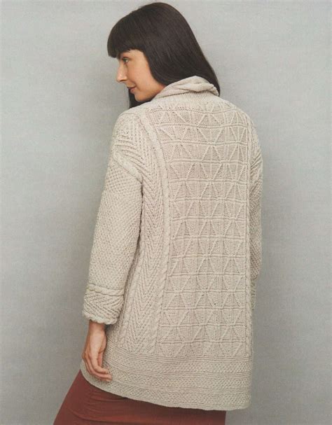 Patons Mod Aran Jacket In Totem Merino 8 Ply Knitting Pattern 0036