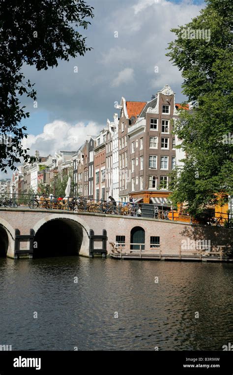 Canal and bridge, Amsterdam, Netherlands Stock Photo - Alamy